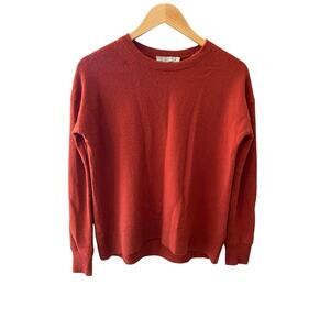 Vince 100% Cashmere Long Sleeve Sweater Top Russet Orange Womens Small MSRP $320